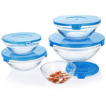 Delisoga Round Glass Storage Bowls 5pcs