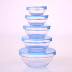 Delisoga Round Glass Storage Bowls 5pcs