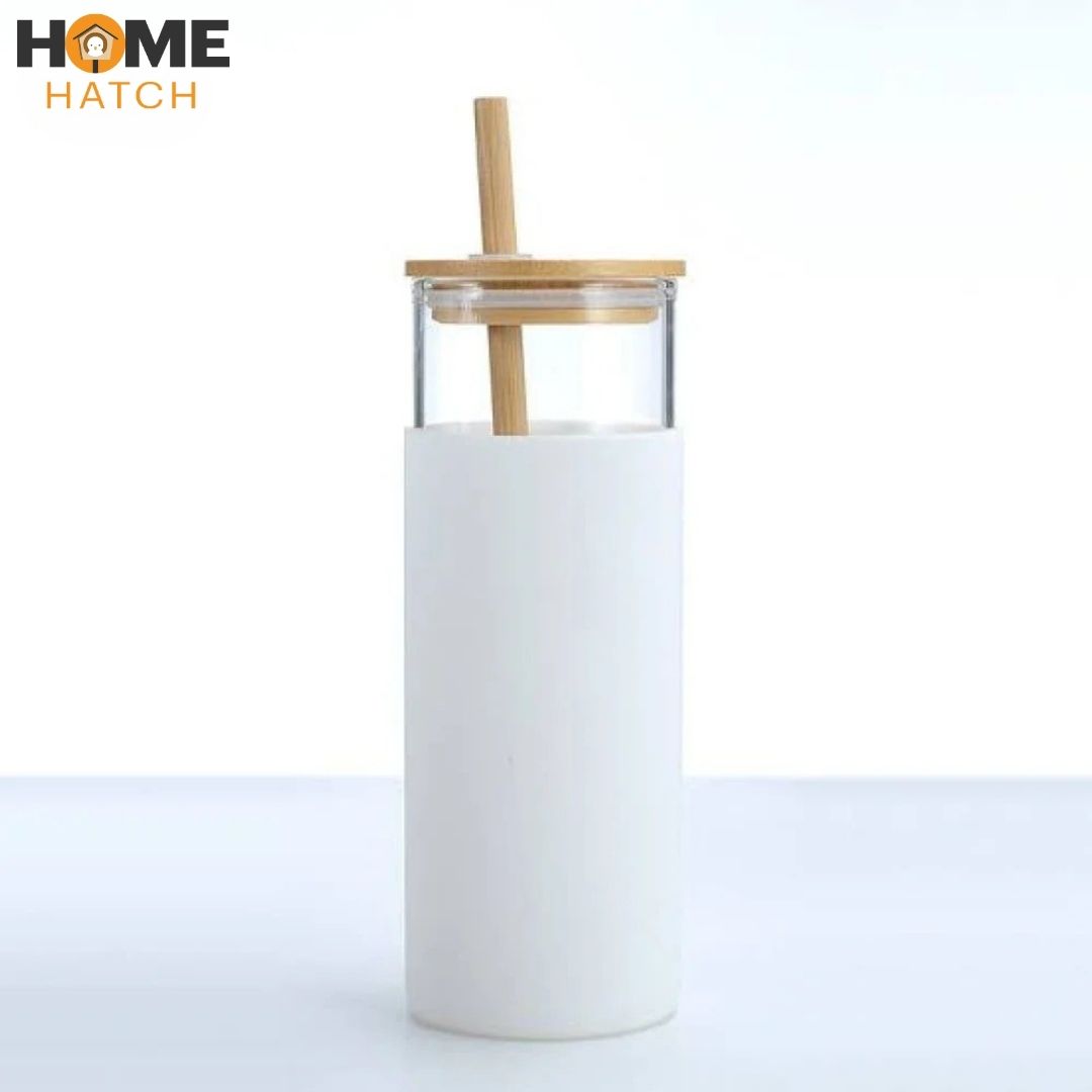 Leakproof glass drinkware 550 ml silicone-sleeved tumbler Pakistan
