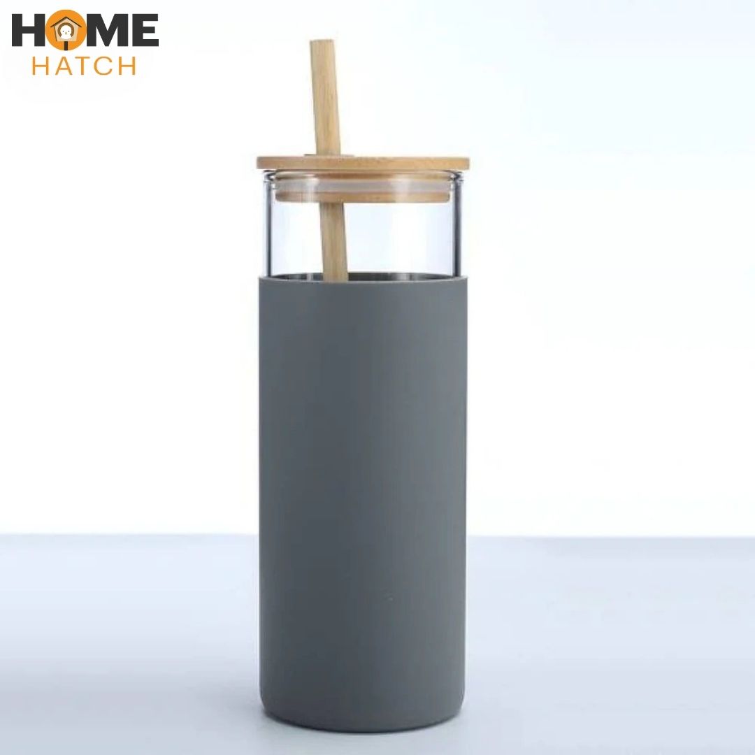 Leakproof glass drinkware 550 ml silicone-sleeved tumbler Pakistan