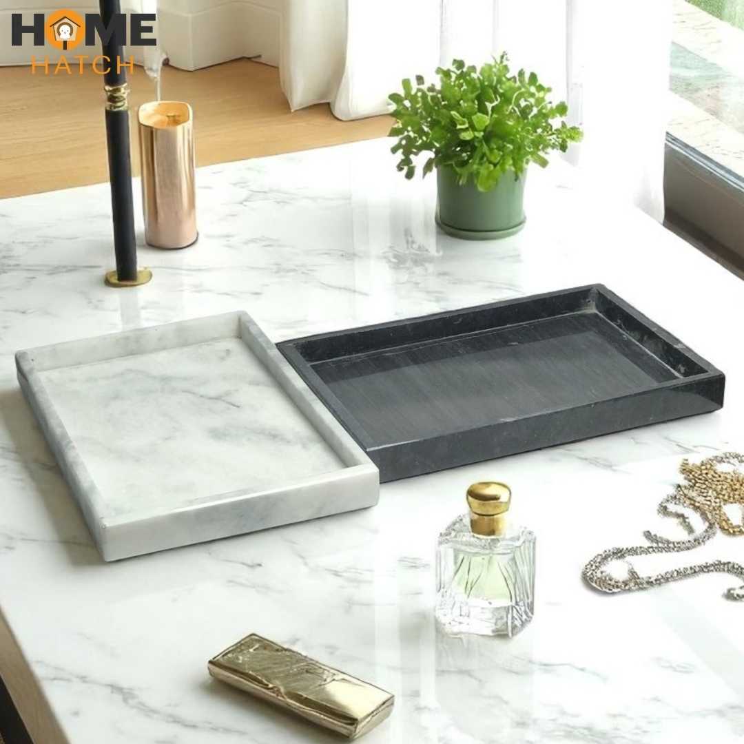 Elegant Rectangular Marble Tray