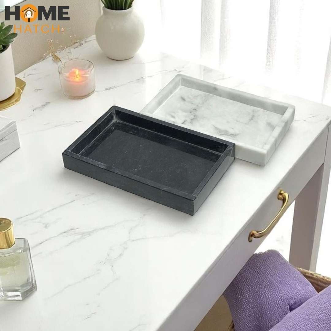 Elegant Rectangular Marble Tray