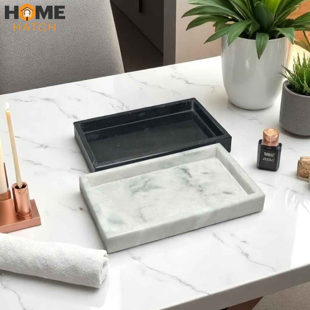 Elegant Rectangular Marble Tray