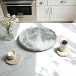 Elegant Round Marble Tray