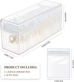 Acrylic Jewellery Organizer with 20 Mini Pouches | Jewellery Storage Box