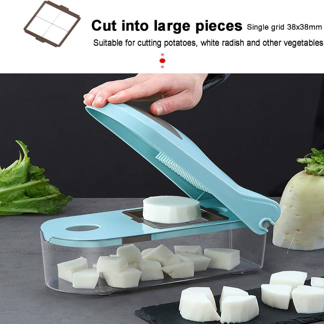 Safe Manual Vegetable Cutter | Onion Slicer, Kitchen Slicer, Potato Slicer | Fruit and Vegetable Slicer