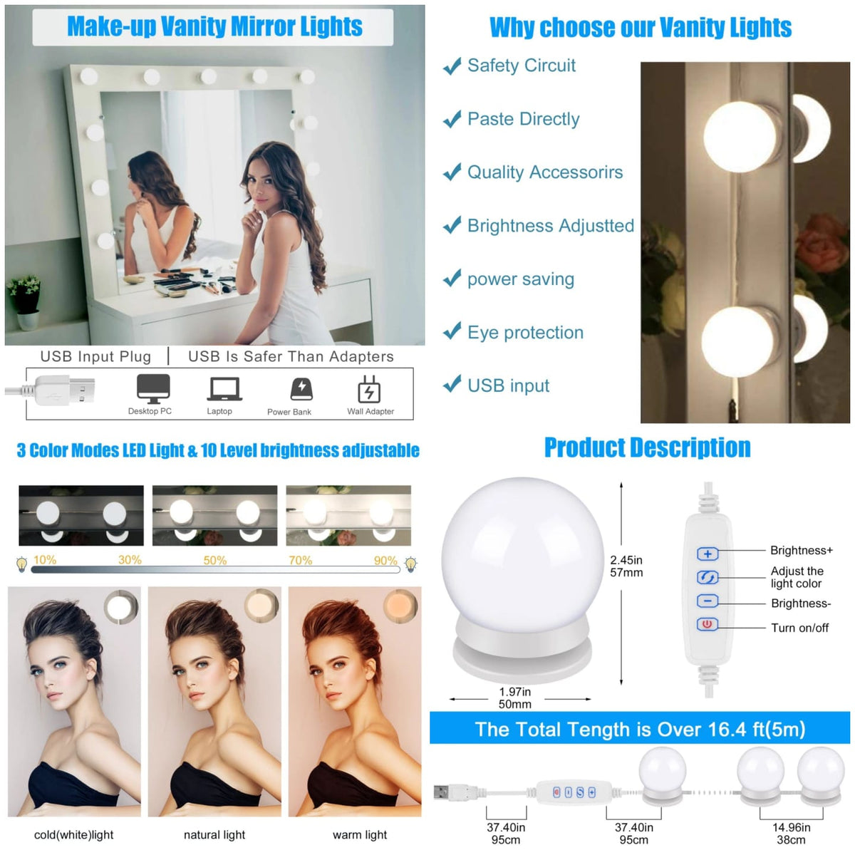 Hollywood Style Vanity Light LED Bulbs