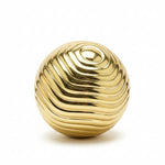 Gold decorative ceramic sphere with textured design – modern home décor centerpiece by Home Hatch Pakistan