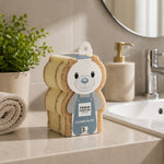 3-Piece Bear Shape Cleaning Sponge Set | Multipurpose Scrubbing Blocks for Kitchen, Bathroom & Everyday Cleaning