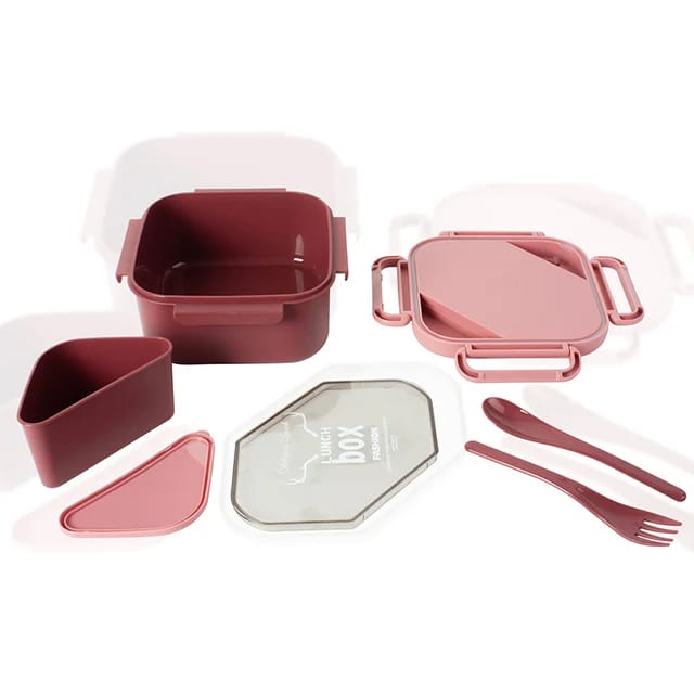 Antlers Printed Lunch Box With Cutlery