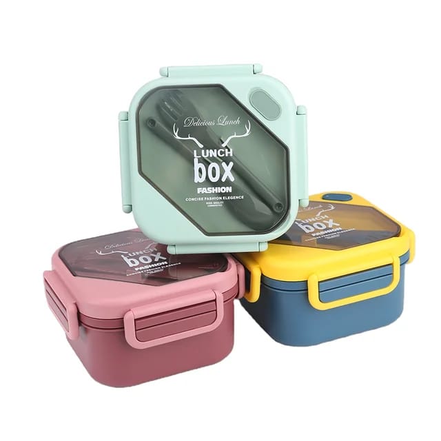 Antlers Printed Lunch Box With Cutlery