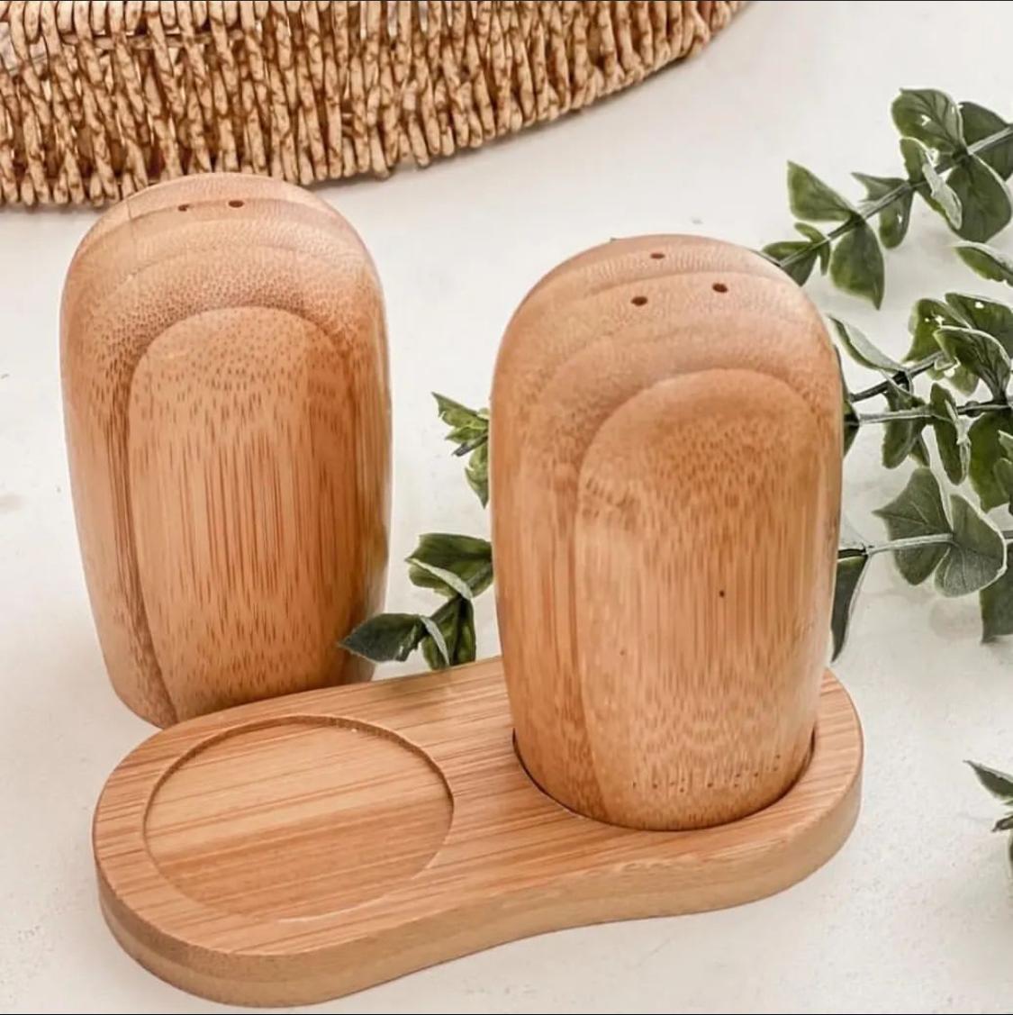 Bamboo Salt and Pepper Shakers | Kitchen Accessories