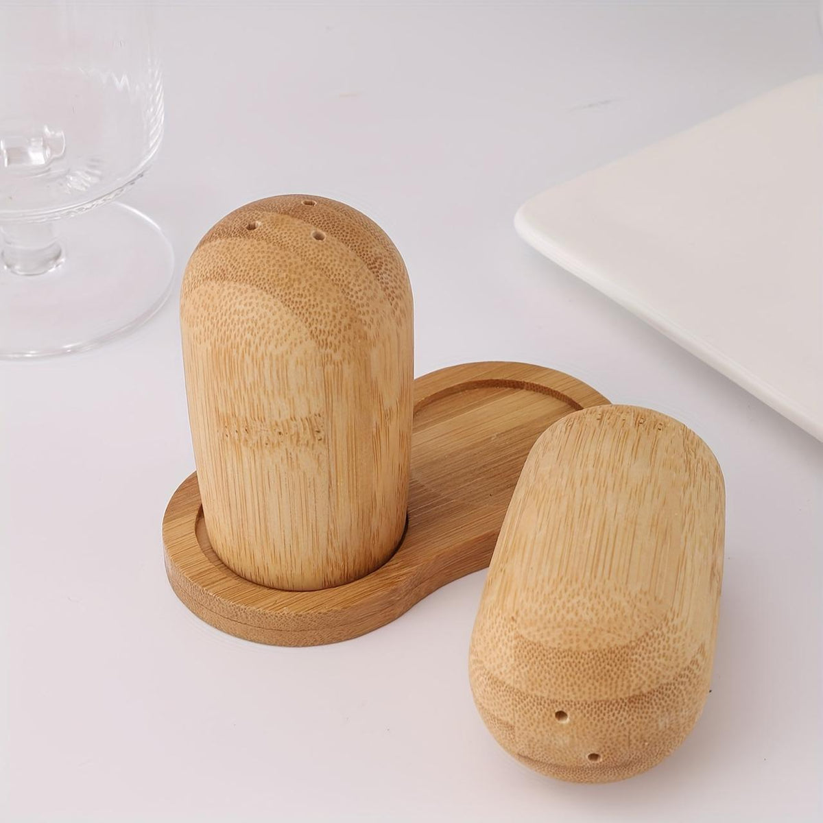 Bamboo Salt and Pepper Shakers | Kitchen Accessories