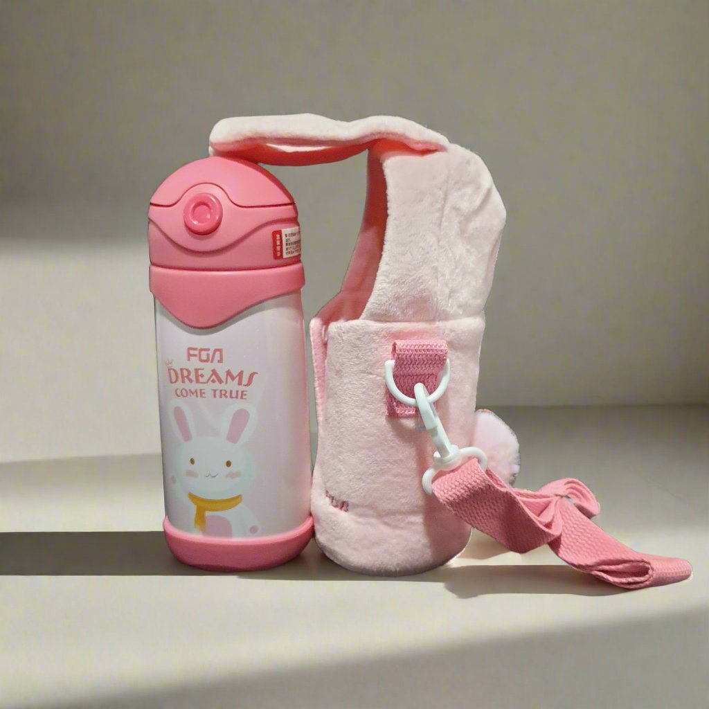Kids Water bottle flask with fluffy cover