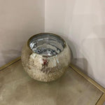 Golden Cracked Glass Vase/ Candle Holder | Home Décor