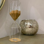 Golden Cracked Glass Vase/ Candle Holder | Home Décor