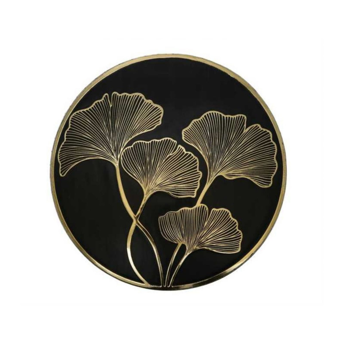 Round Gold Ginkgo Leaf Table Mats