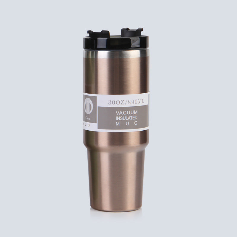 Vacuum Flask & Tumbler with Straw, Insulated Stainless Steel