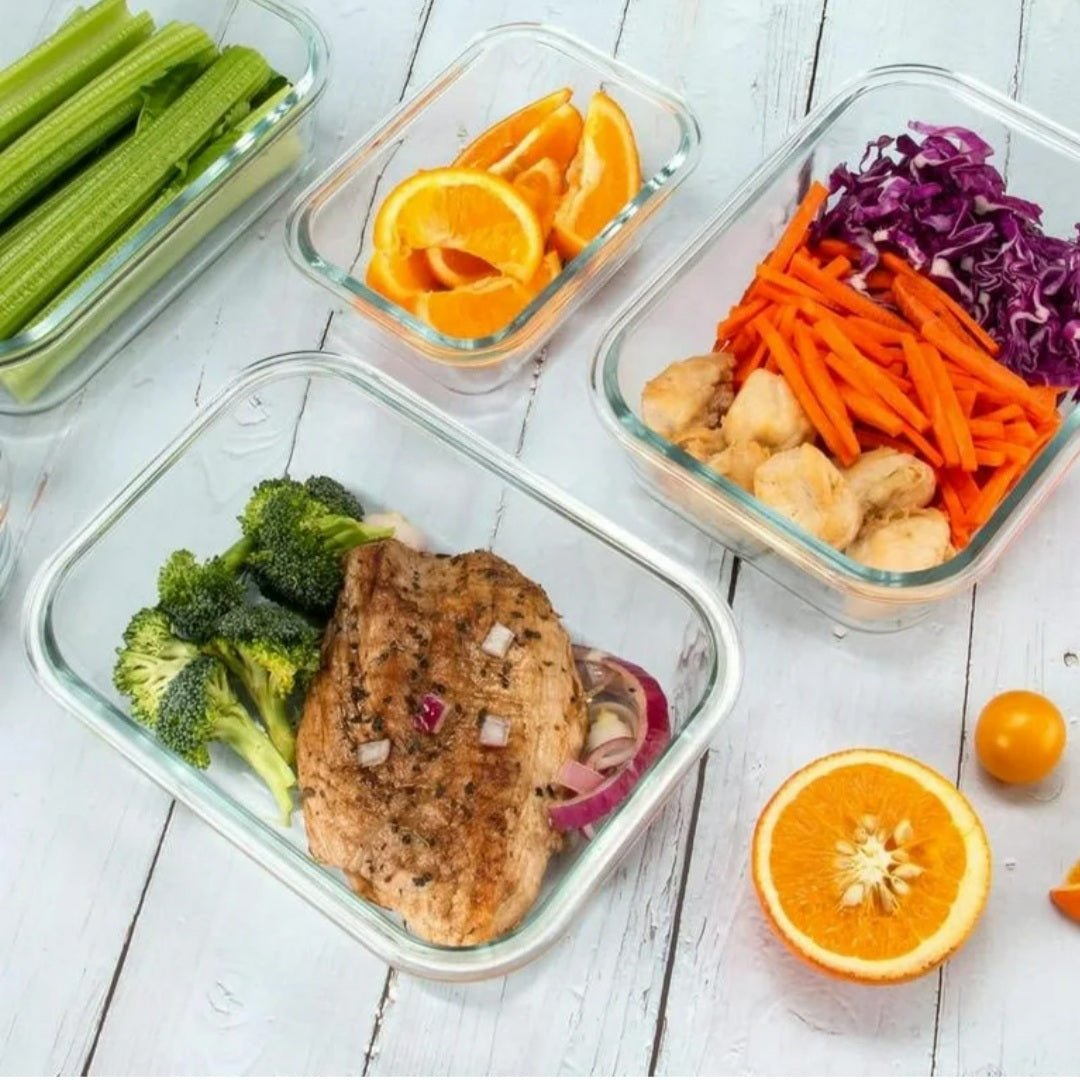 Delisoga Premium Glass Food Storage Containers | Meal Prep & Kitchen Organization