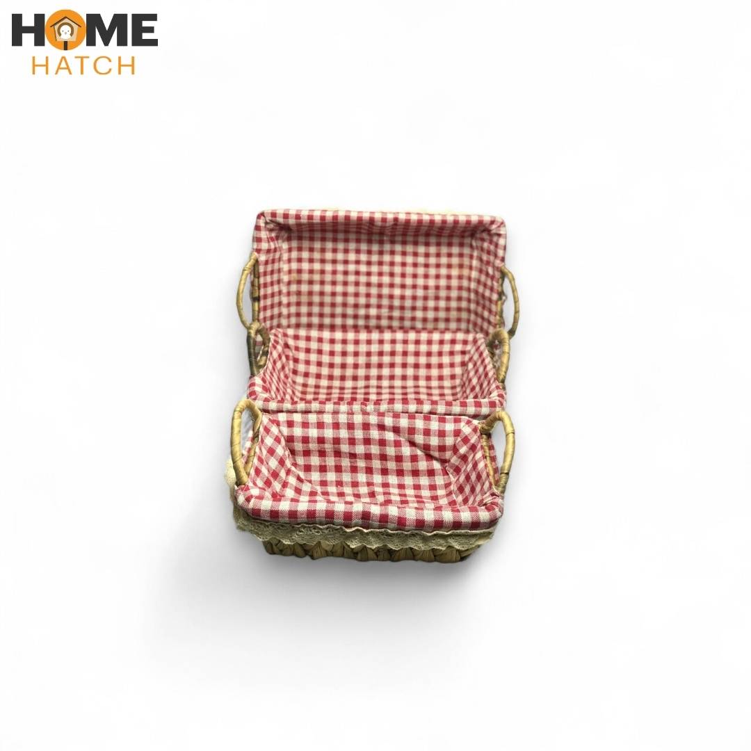 Cloth Covered Bread Basket | Set of 3