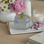 Petal Lid Glass Candy Jar | Storage Jar | Center Piece