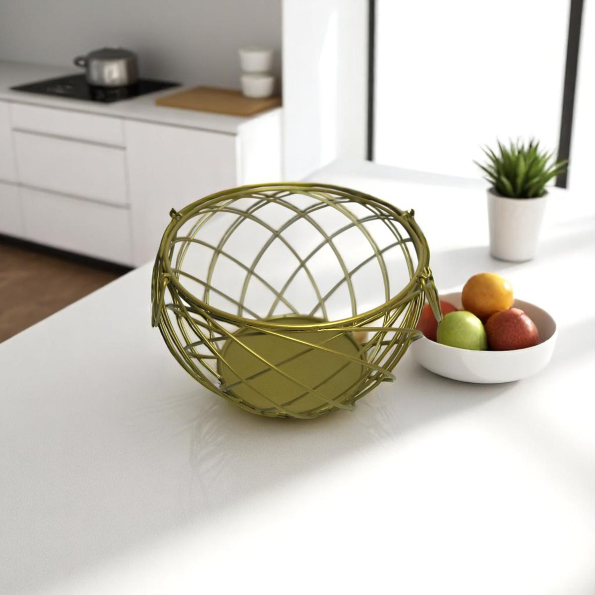 Golden Nest Metal Basket | Egg Basket
