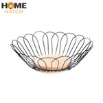 Metal fruit Baskets With Bamboo Base