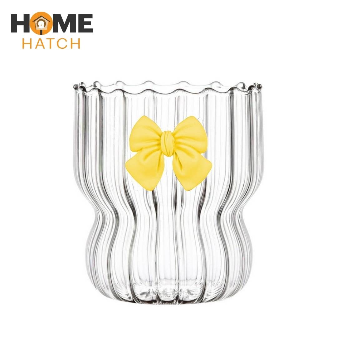 Ripple Bow Glass Coffee Mug