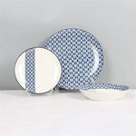 Patterned Ethnic Porcelain Plates - 18 Pieces | Kitchen & Dining