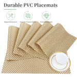 Woven PVC Table Placemats Set of 6