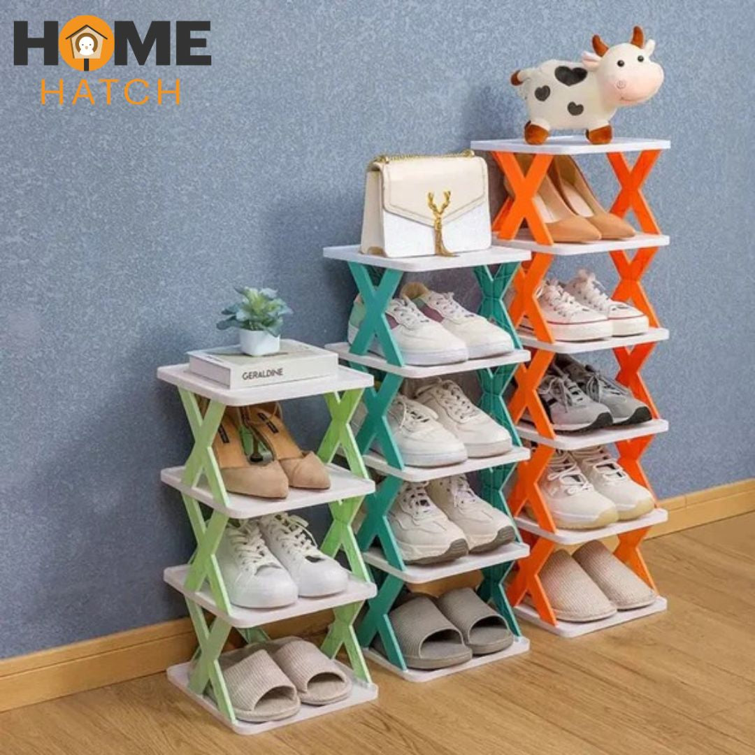 X-Shape Shoe Rack – Multi-Layer Shoe Organizer | Space Saving Shoe Storage