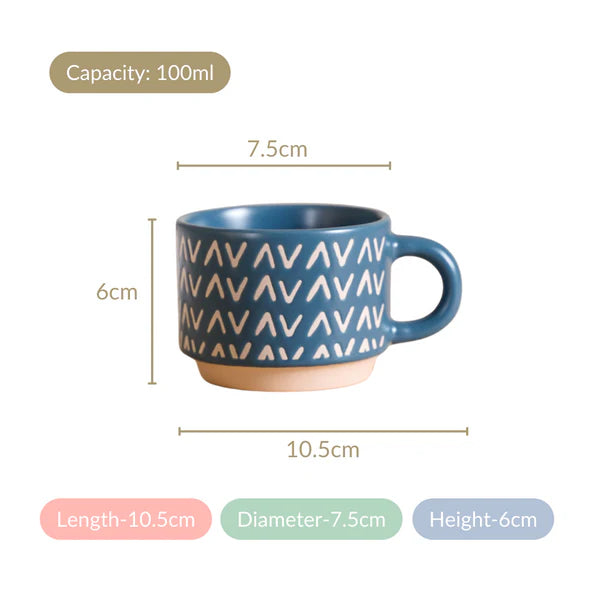 Ceramic Cup Tea & Coffee Mug with Matt Finish | 1-Pc
