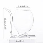 Artistic Curved Glass with Built-In Straw – Unique Cocktail & Mocktail Drinkware