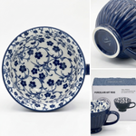 danny home porcelain breakfast mug 400ml blue floral elegant tea coffee cup – Pakistan