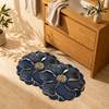 Floral Design Quick Dry Absorbent Anti-slip Bathroom Door Mat