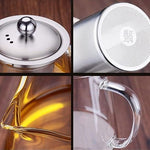 Borosilicate Glass Teapot – High Temperature Resistant Tea & Coffee Pot with Infuser Lid