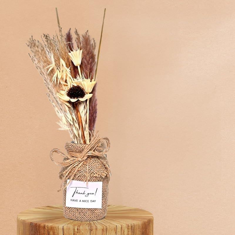 Artificial Dried Flower in a Jute wrapped Jar | Pots & Vases Gift