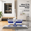 Flat Squeeze Mop Aluminum Alloy Hand-Free Wringing Microfiber Wet & Dry Mop | Self-Wringing Floor Cleaning System