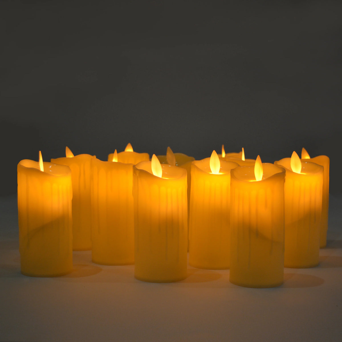 قیادت میں دھوئیں کے بغیر موم بتی لائٹس | گهر کی آرائش