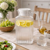 Glass Water Jug with Plastic Lid – 1.74L Premium Beverage Pitcher