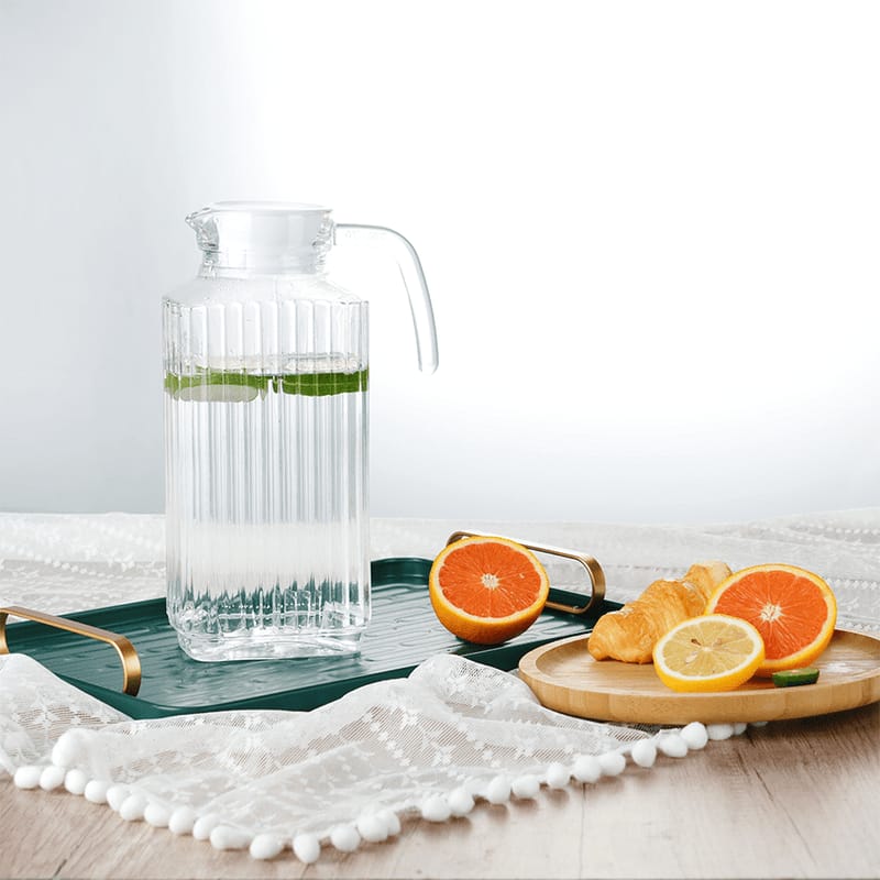 glass water jug with plastic lid 1.74L premium beverage pitcher for water juice and cold drinks glass water jug Pakistanglass beverage pitcher 1.74Lwater jug with lidjuice pitcher Pakistanglass serving jugbeverage pitcher with lidlemonade pitcher glassHome Hatch drinkwareglass water pitcherpremium beverage jug