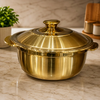 Golden Hotpot Style Serving Pot With Lid | Premium Heat Retention Casserole Serveware 22CM & 24CM