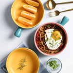 6.2 inch ceramic bowl with handle – microwave safe – Home Hatch Pakistan