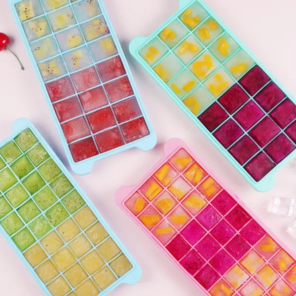 Silicone Ice Tray With Lids | Ice Cube Mould | Kitchen Accessories