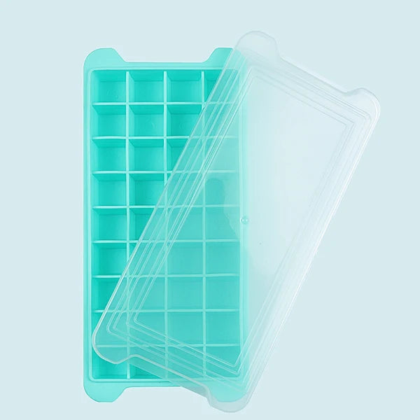 Silicone Ice Tray With Lids | Ice Cube Mould | Kitchen Accessories