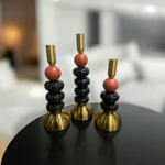 Modern Ceramic Beads Pillar Candle Stand | Home Décor