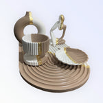 Handmade Resin Shell Trinket Tray Set - 5 Pcs | Decor Tray