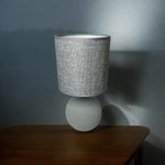 Contemporary Globe Shaped Ceramic Lamp With Shade