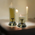 Noric Iron Art Glass Candle Holder Stand | Home Décor
