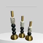 Modern Ceramic Black Beads Candle Stand | Home Décor